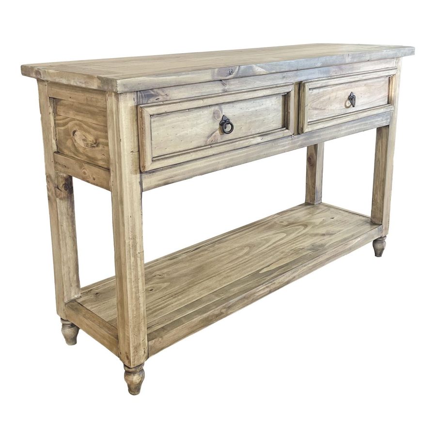 Mexican Rustic Pine Coqueta Console Table