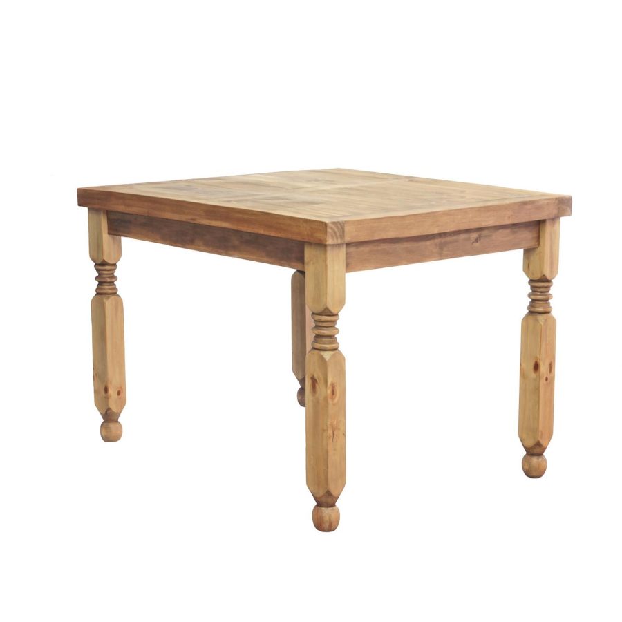 Mexican Rustic Pine Square Lyon Dining Table