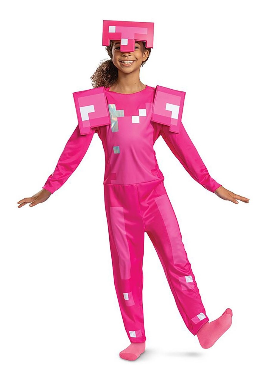 Minecraft Girl's Classic Pink Armor Costume