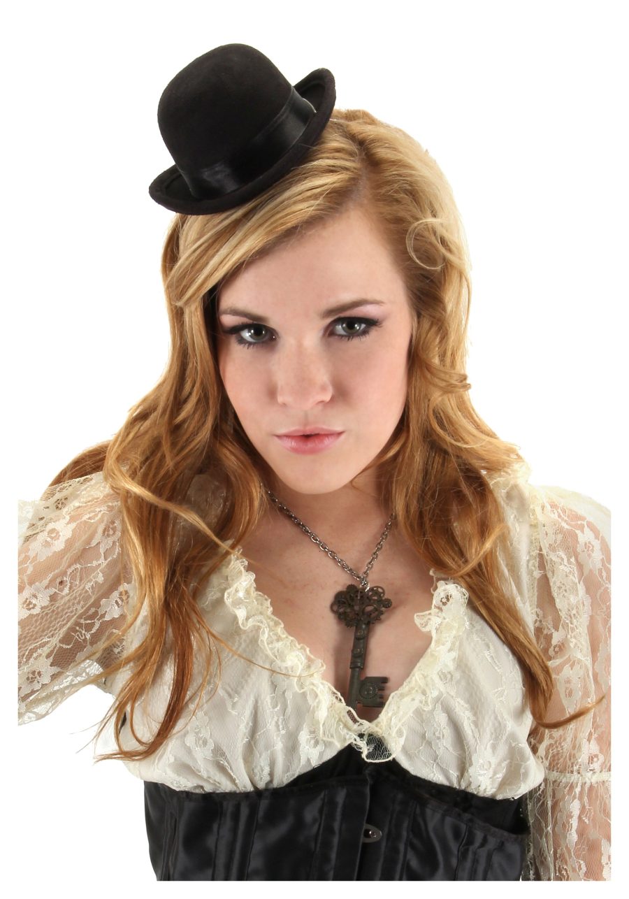 Mini Black Costume Bowler Hat