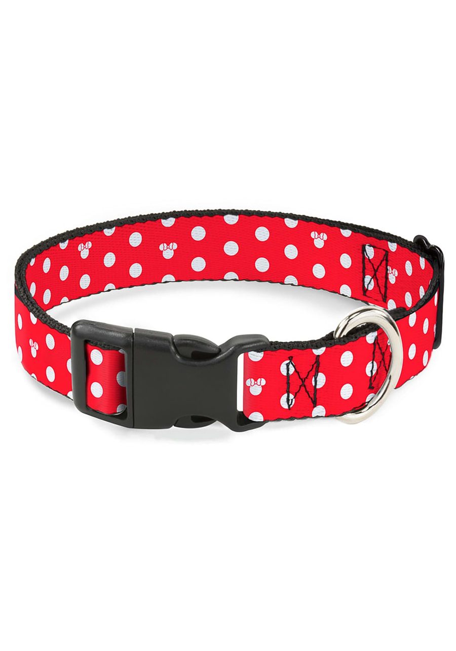 Minnie Mouse Polka Dot Plastic Buckle Pet Collar