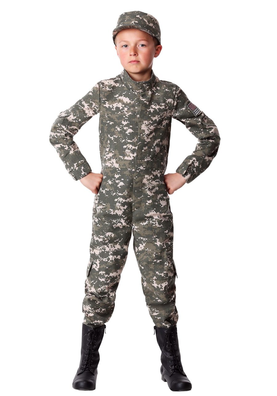 Modern Combat Soldier Costume for Boys