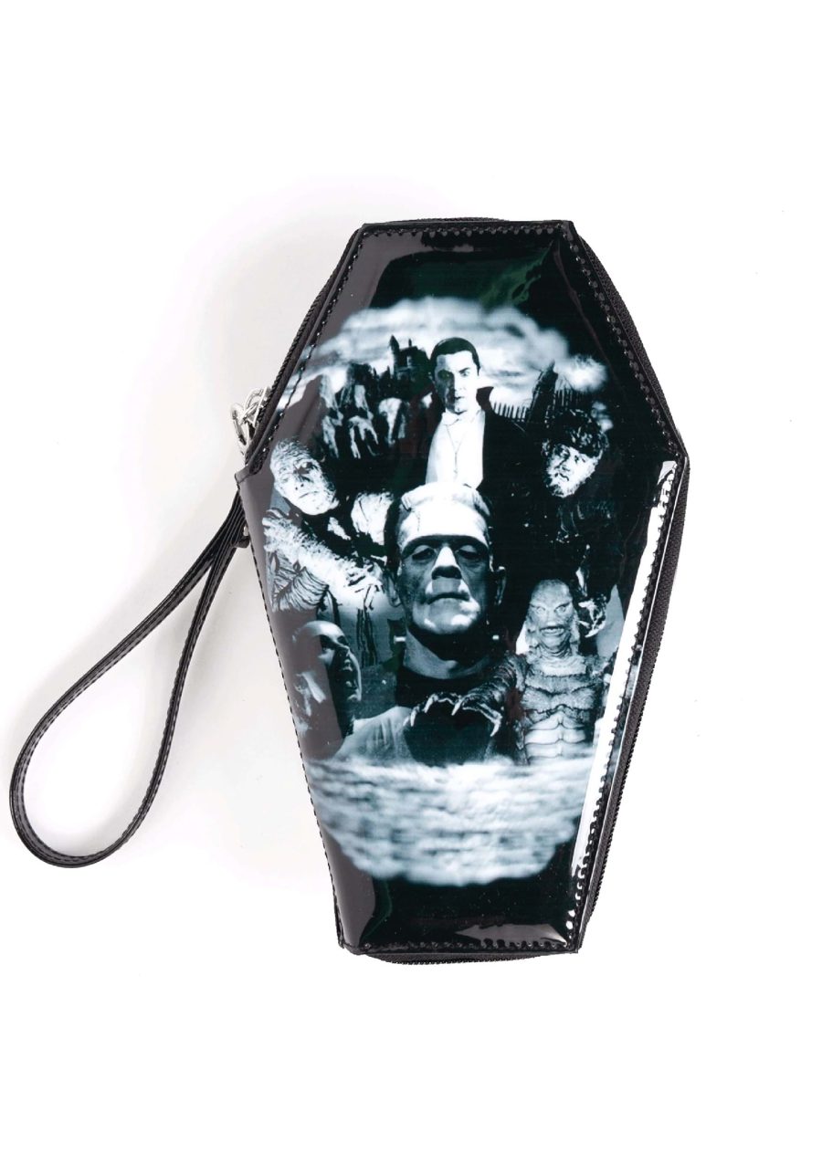 Monster Collage Patent Coffin Wallet