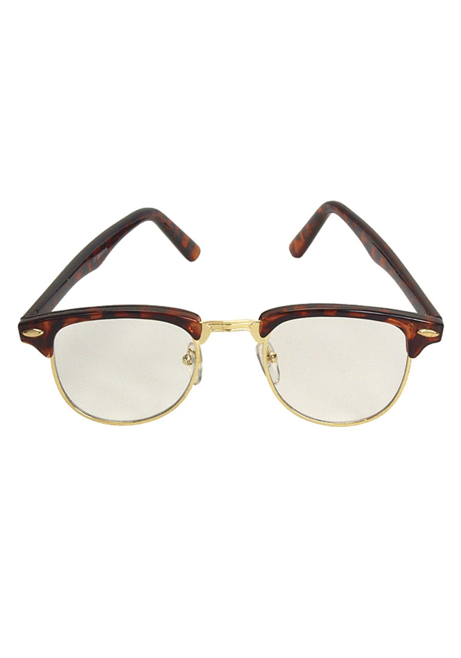 Mr. 50's Brown Tortoise Costume Glasses