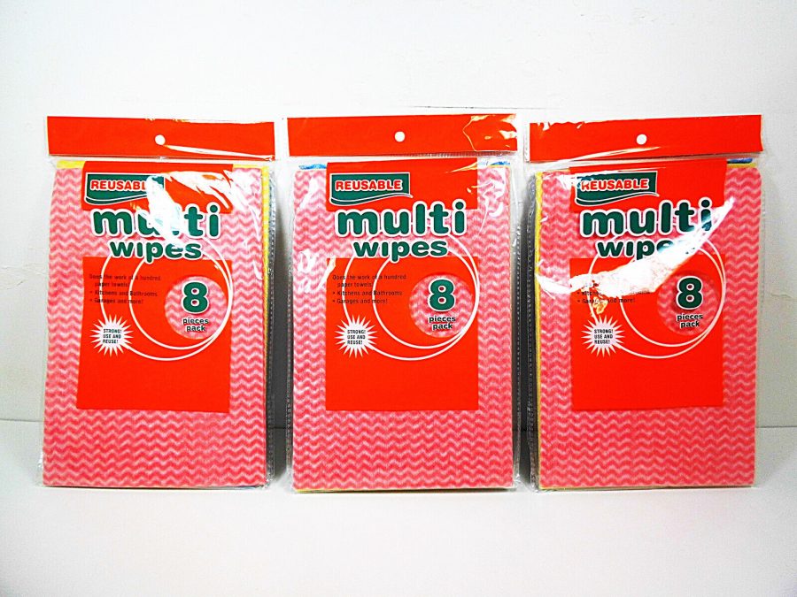 Multi Wipes 24 Reusable Kitchen Cleaning Towels Bathroom Garage Wiping Drying