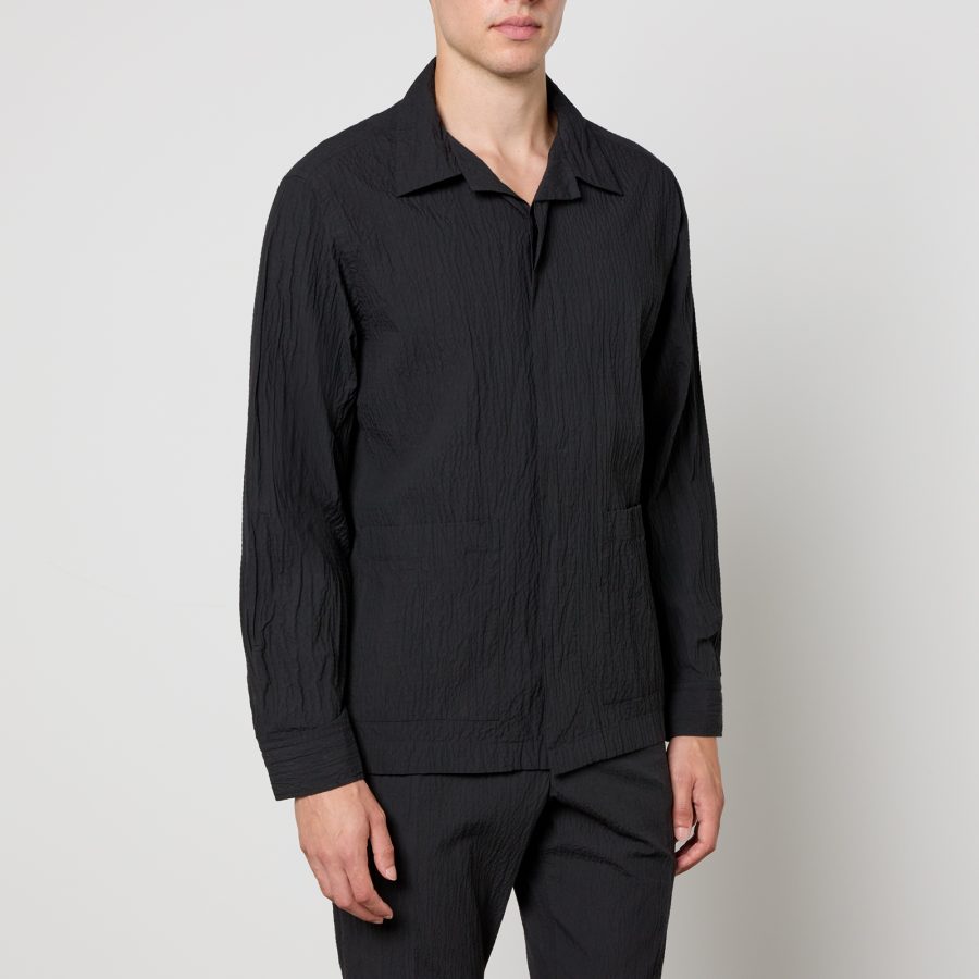 NN.07 Hank Cotton-Blend Seersucker Shirt - M