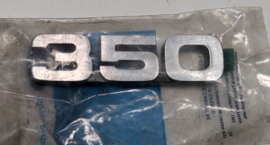 NOS OEM Ford Econoline Van Name Plate "350" Vintage Part# E9UZ-3525622-A