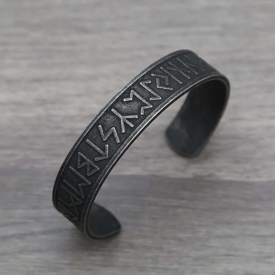 Nordic Rune Adjustable Stainless Steel Bracelet