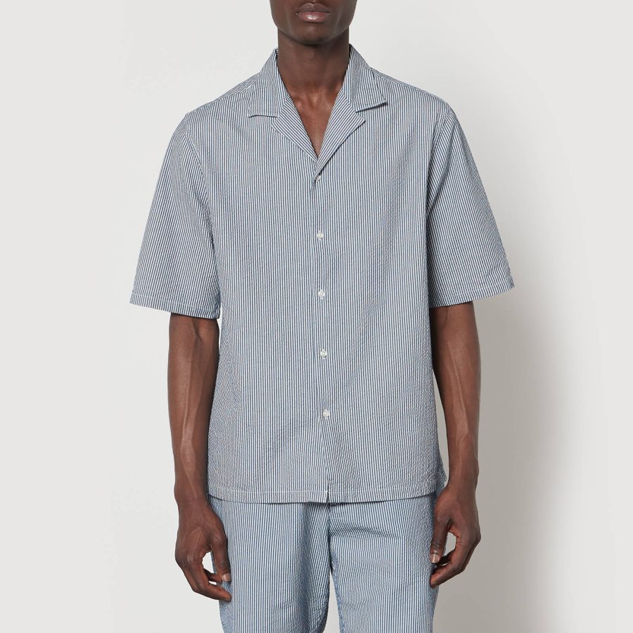 Officine Générale Eren Cotton-Seersucker Shirt - S