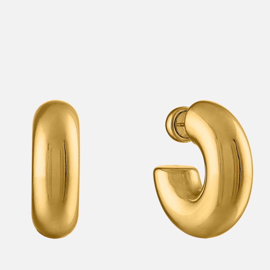 Oma The Label The Chubby 18 Karat Gold-Plated Hoop Earrings