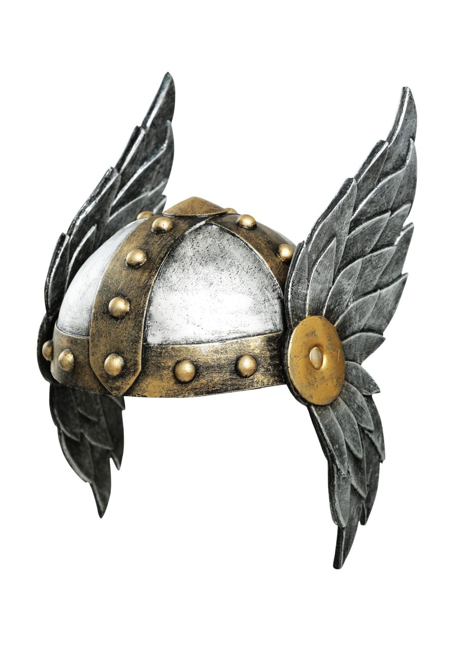 Open Face Winged Costume Helmet for Women