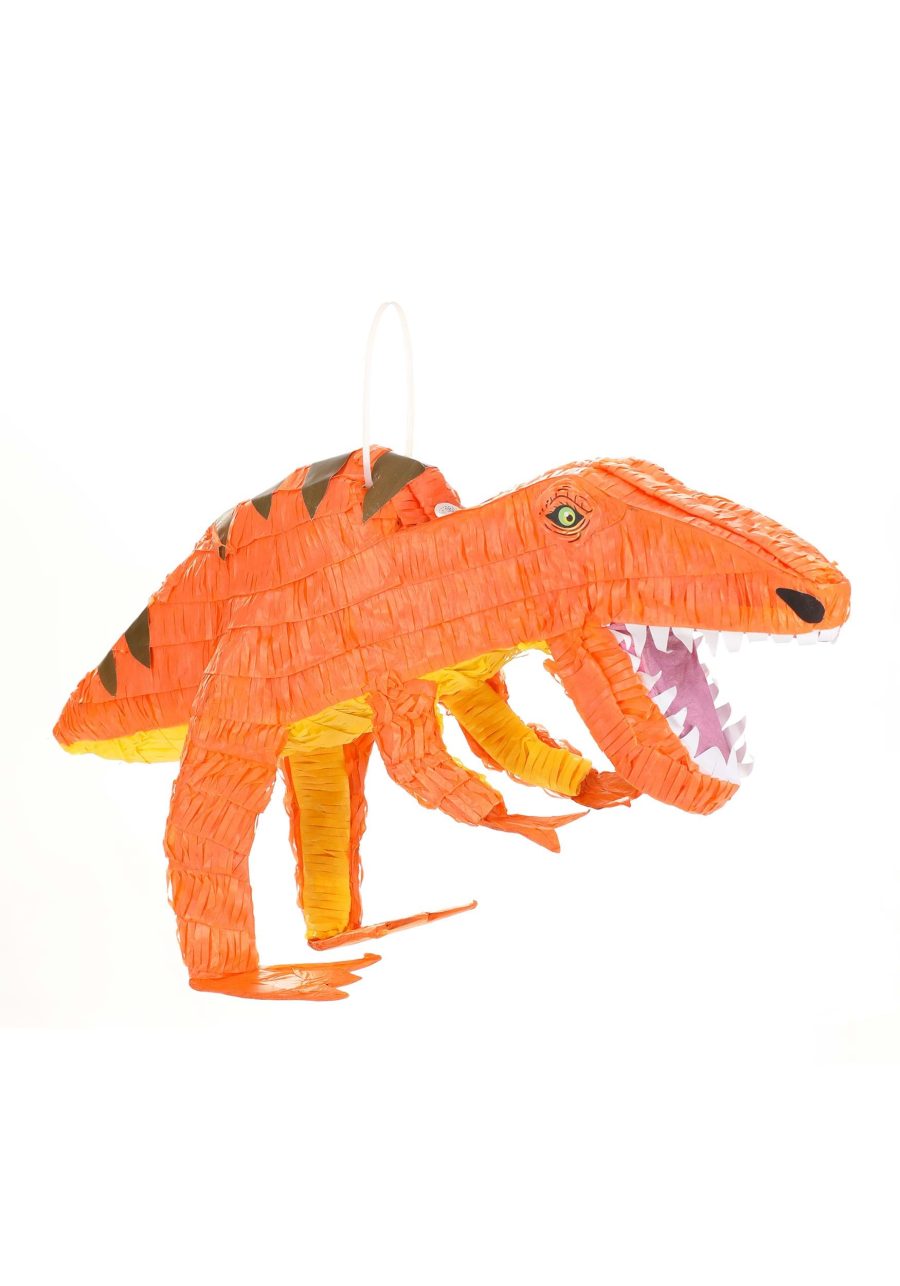 Orange T-Rex Dinosaur Pi??ata Decoration