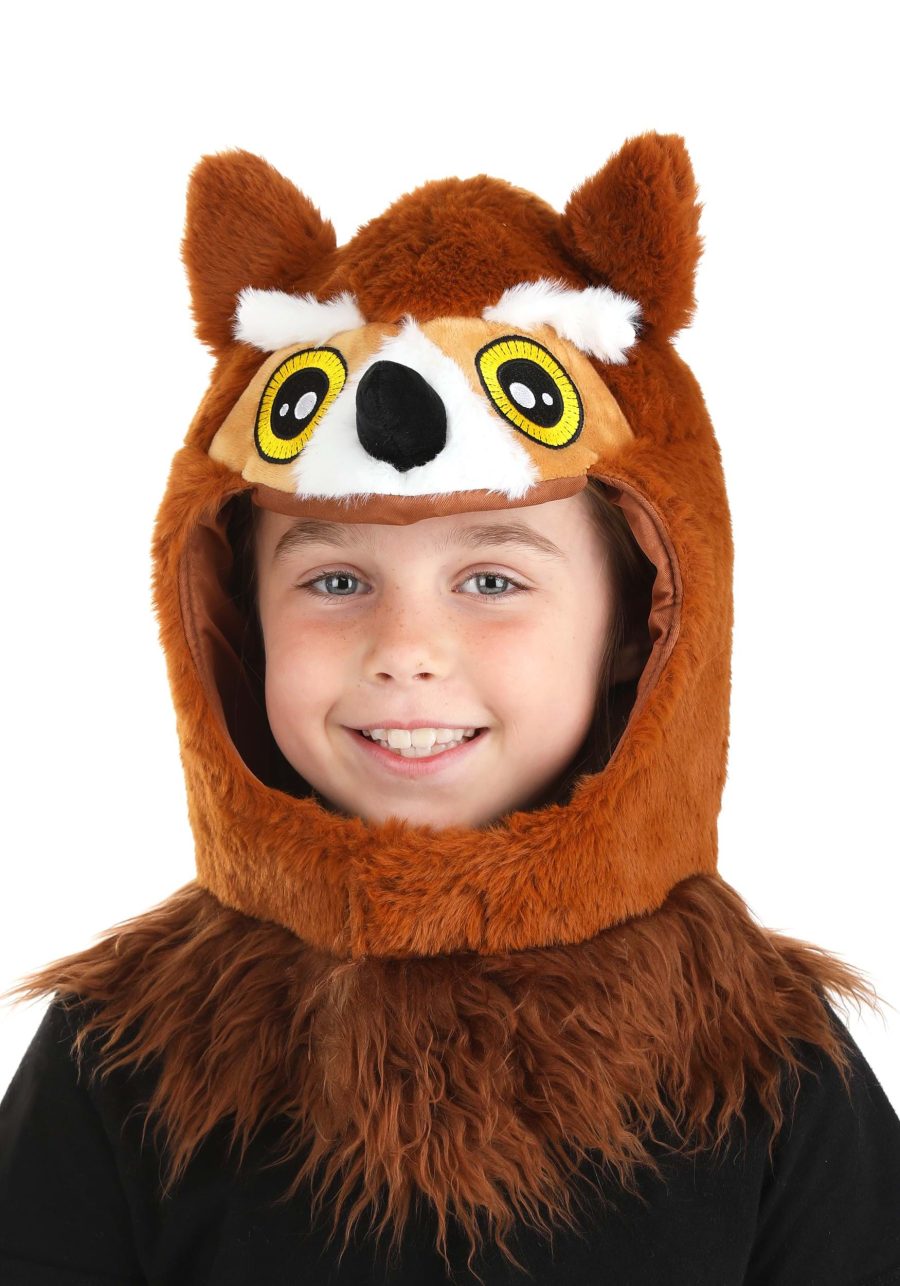 Owl Open Face Costume Hood/Mask