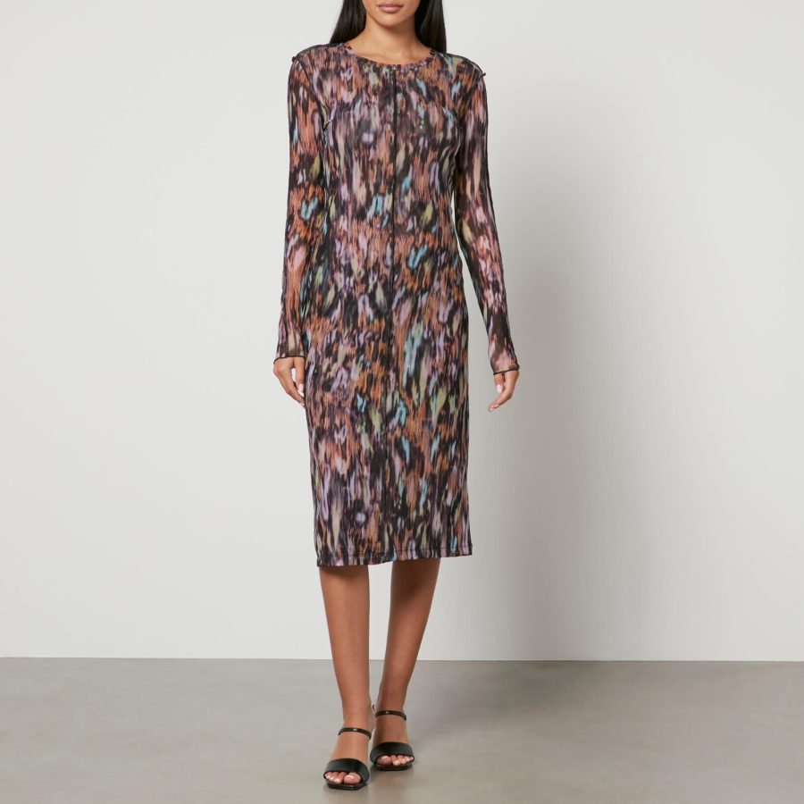 PS Paul Smith Printed Mesh Midi Dress - L