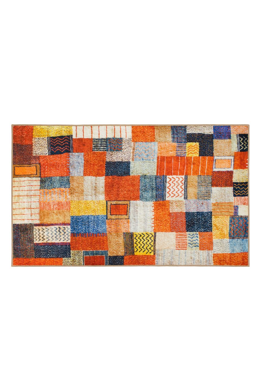 Patchwork Multicolor Washable Rug