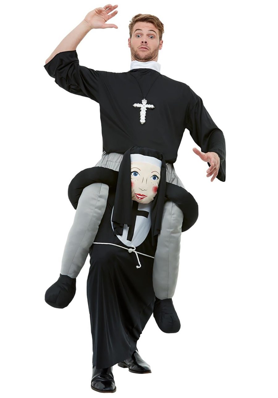 Piggyback Nun Costume Adult