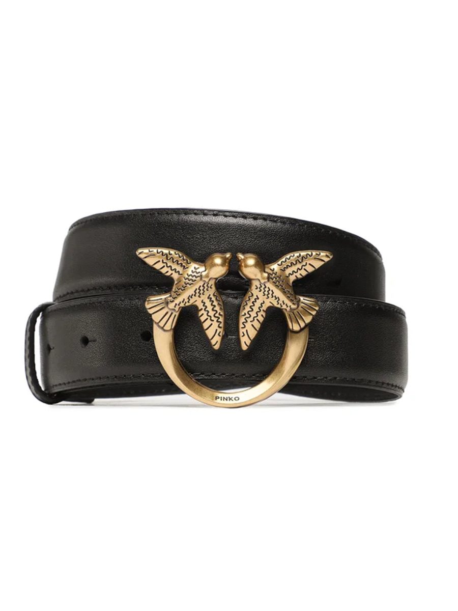 Pinko Love Berry Leather Belt