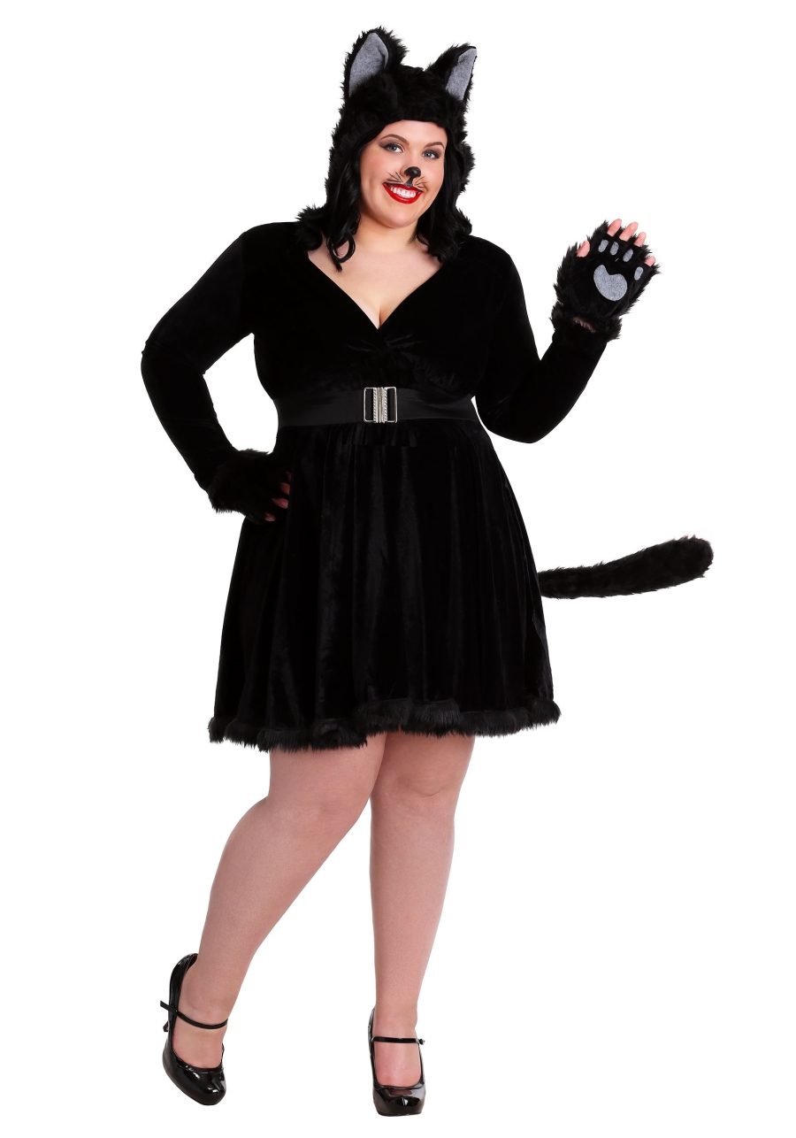 Plus Size Black Cat Women's Costume Dress