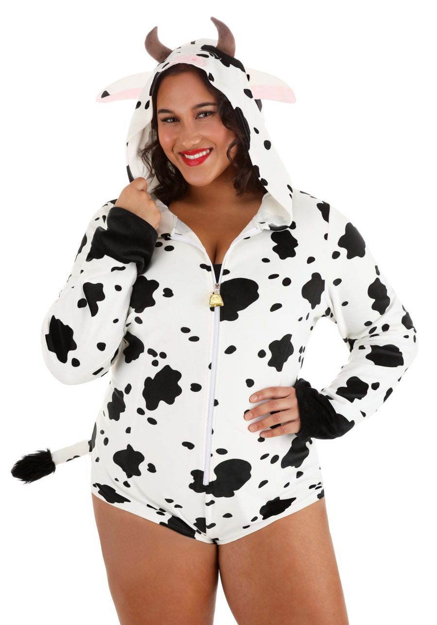 Plus Size Cow Romper Women's Costume