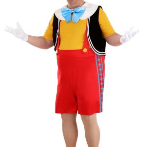 Plus Size Deluxe Disney Pinocchio Costume for Men