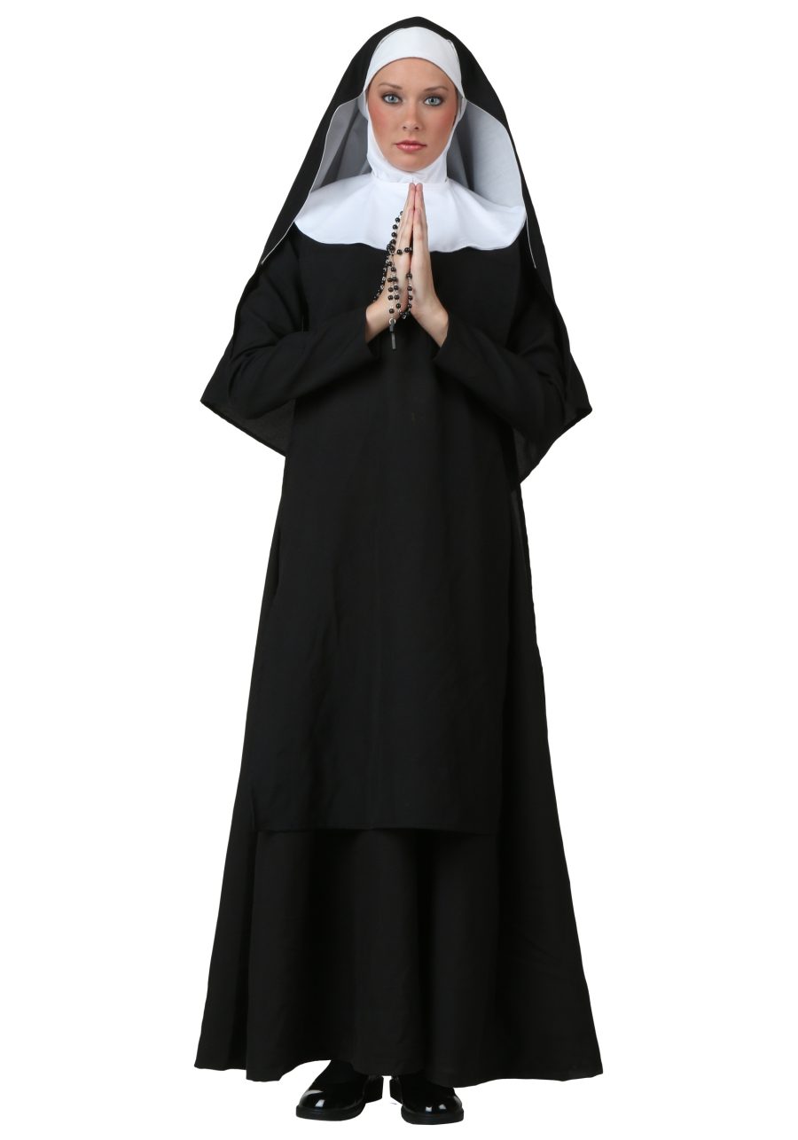 Plus Size Deluxe Nun Costume for Women