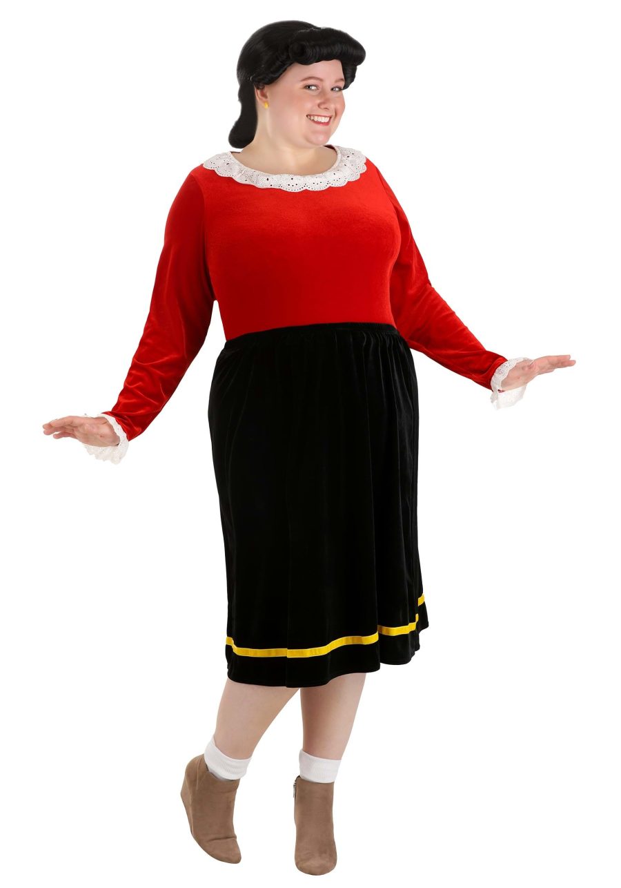 Plus Size Deluxe Olive Oyl Women's Costume Dress