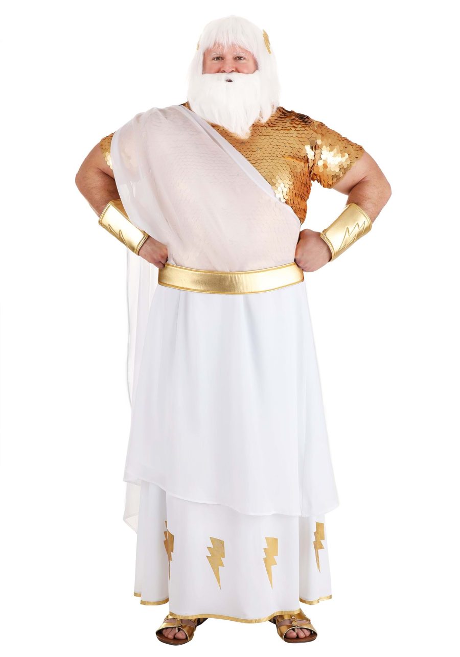 Plus Size Deluxe Zeus Costume for Men