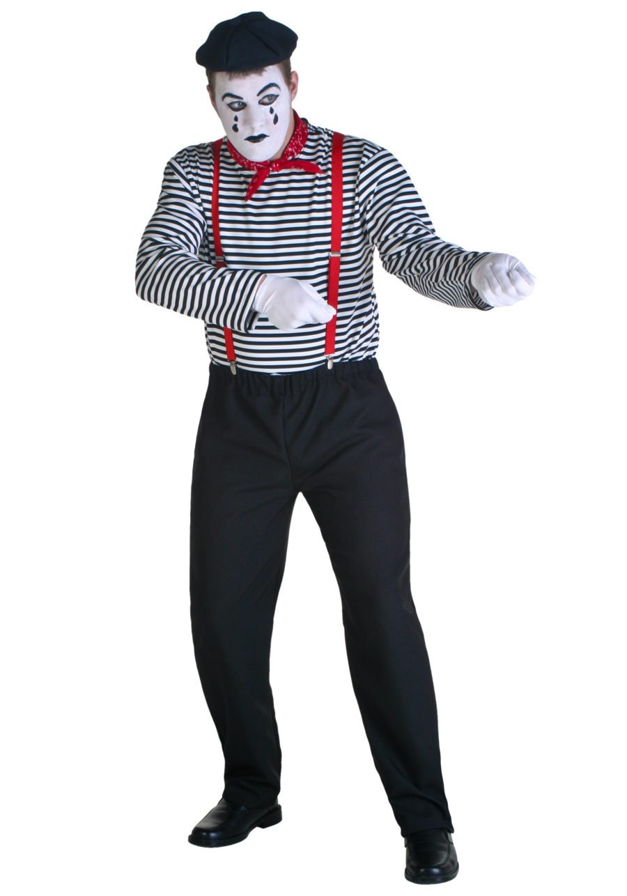 Plus Size Mime Costume for Men