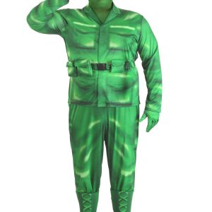 Plus Size Plastic Army Man Costume for Men