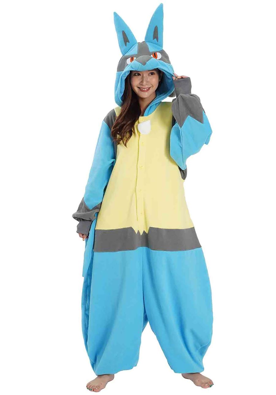 Plus Size Pokemon Lucario Adult Kigurumi Costume