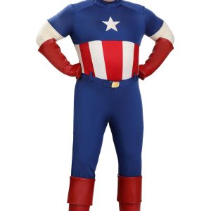 Plus Size Premium Captain America Costume for Men