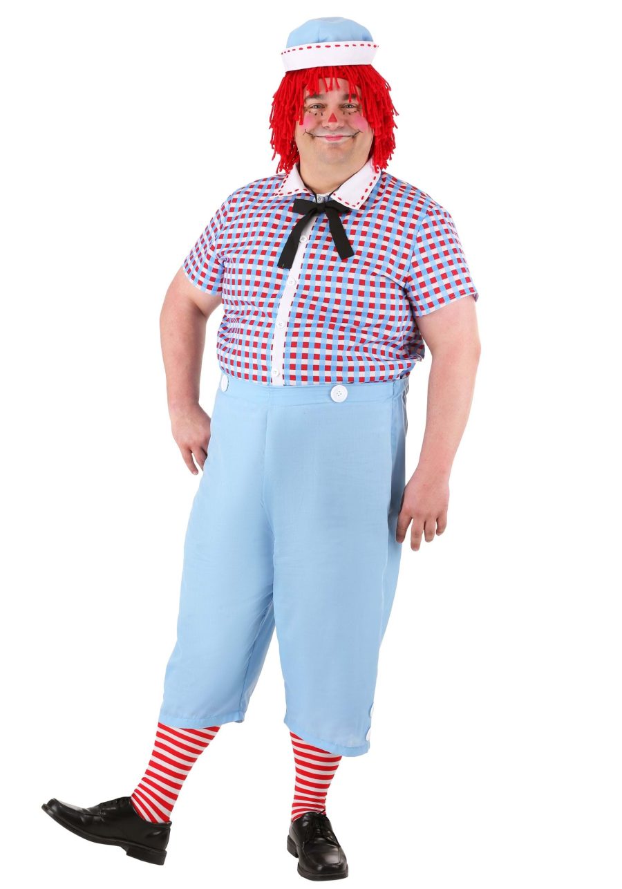 Plus Size Raggedy Andy Men's Costume