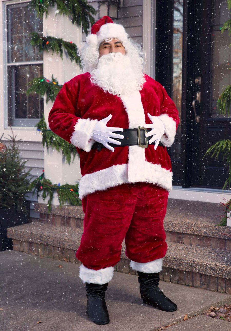 Plus Size Regal Santa Suit Men's Costume