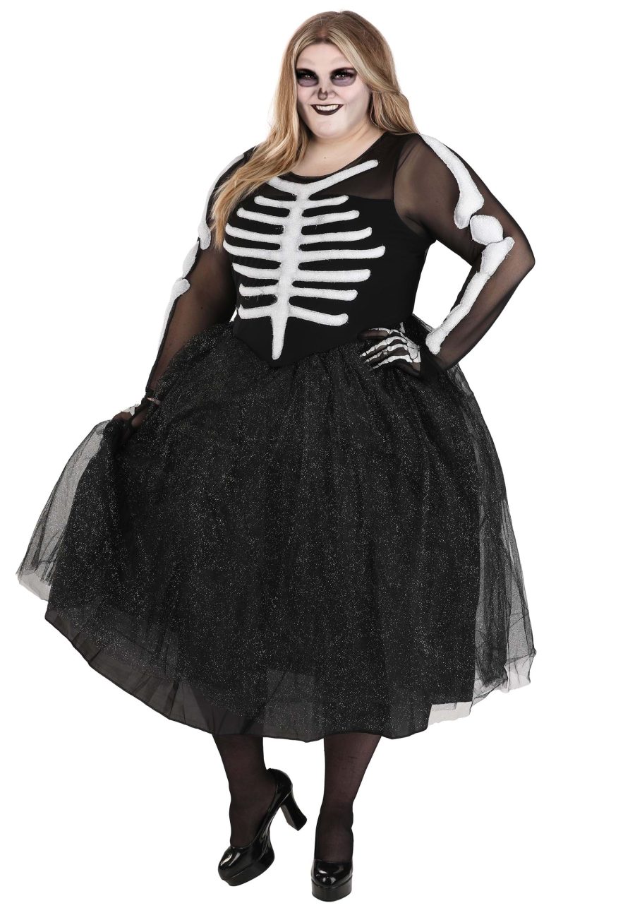 Plus Size Skeleton Beauty Women's Costume