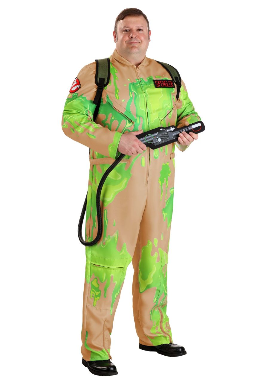 Plus Size Slime-Covered Ghostbusters Costume for Adults