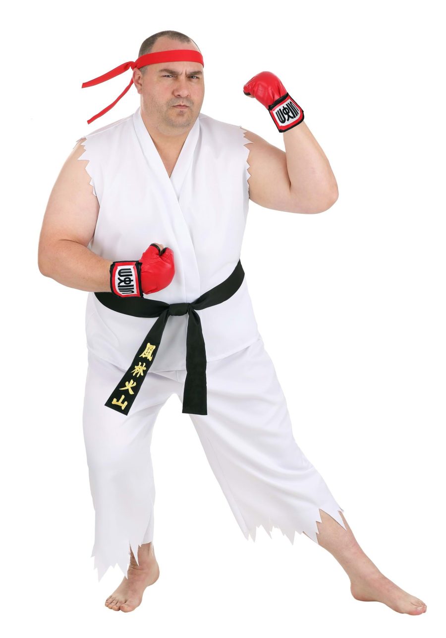 Plus Size Street Fighter Ryu Men's Costume