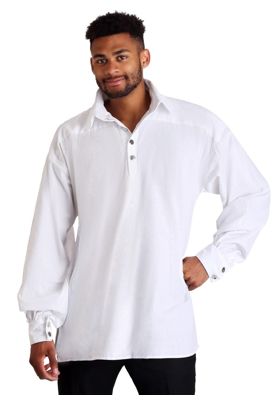 Plus Size White Highlander Shirt for Men