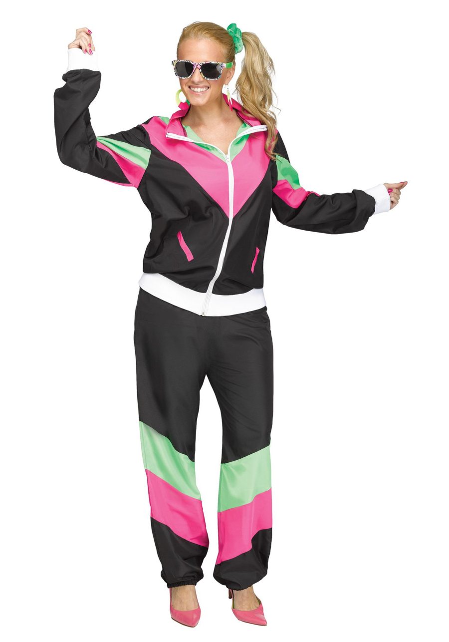 Plus Size Women's 80's Track Suit Costume