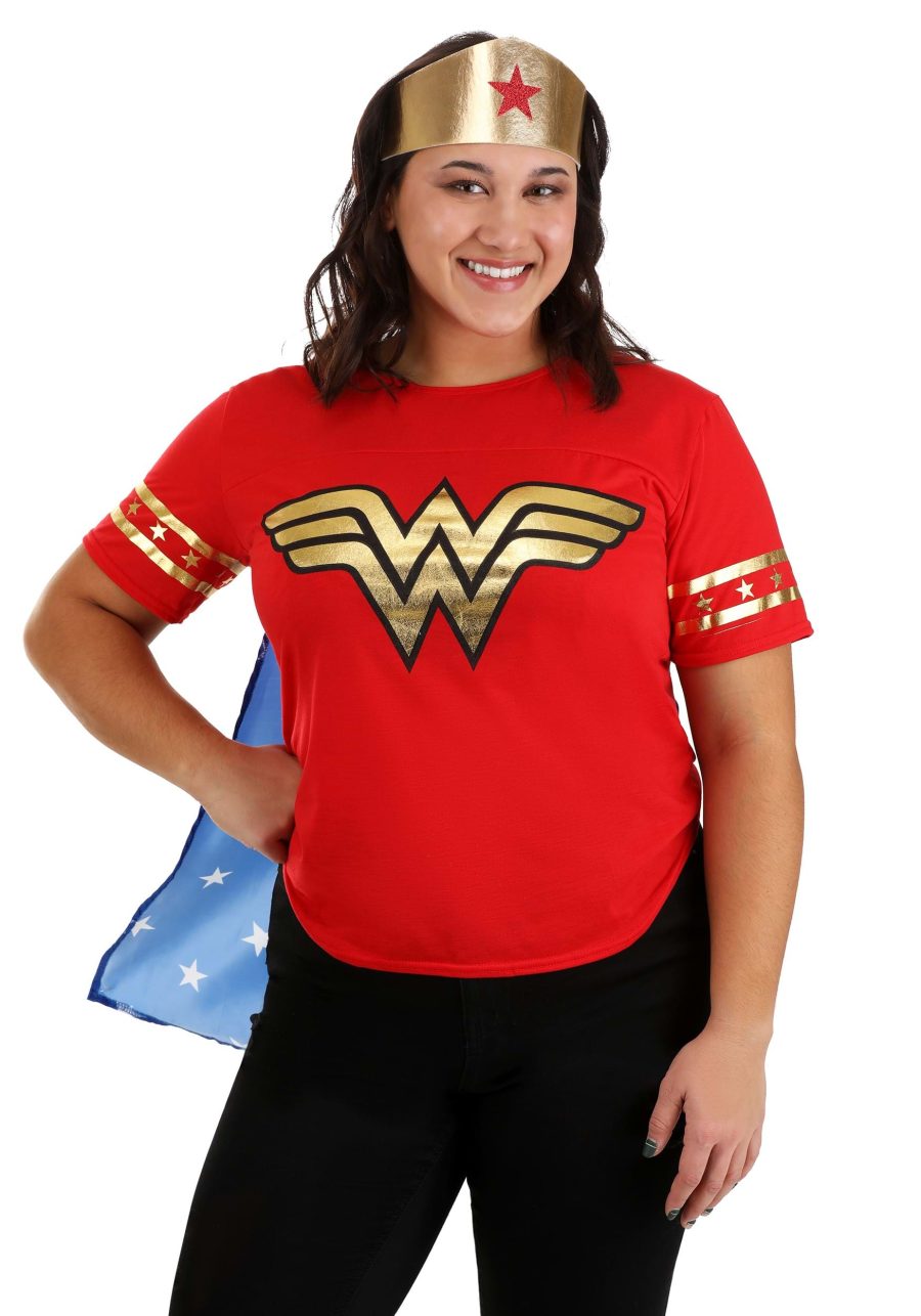 Plus Size Women's Casual Wonder Woman Costume