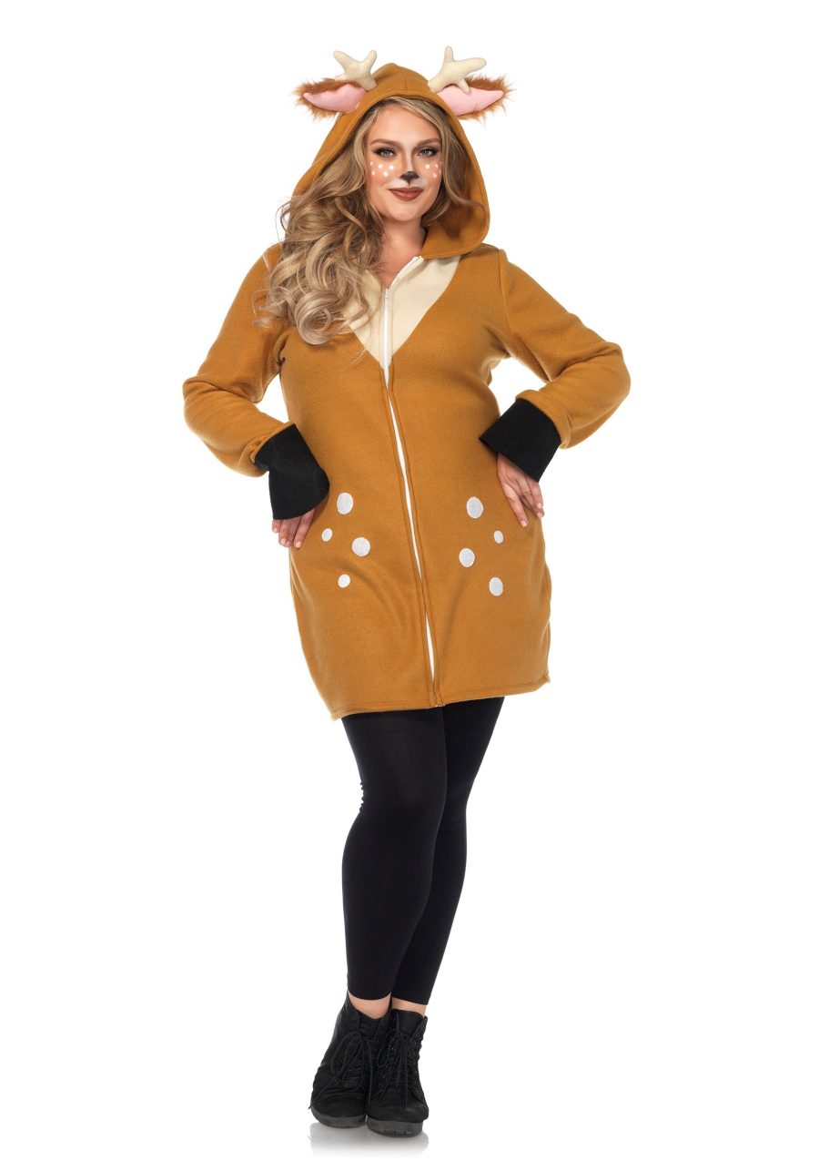 Plus Size Women's Cozy Fawn Costume