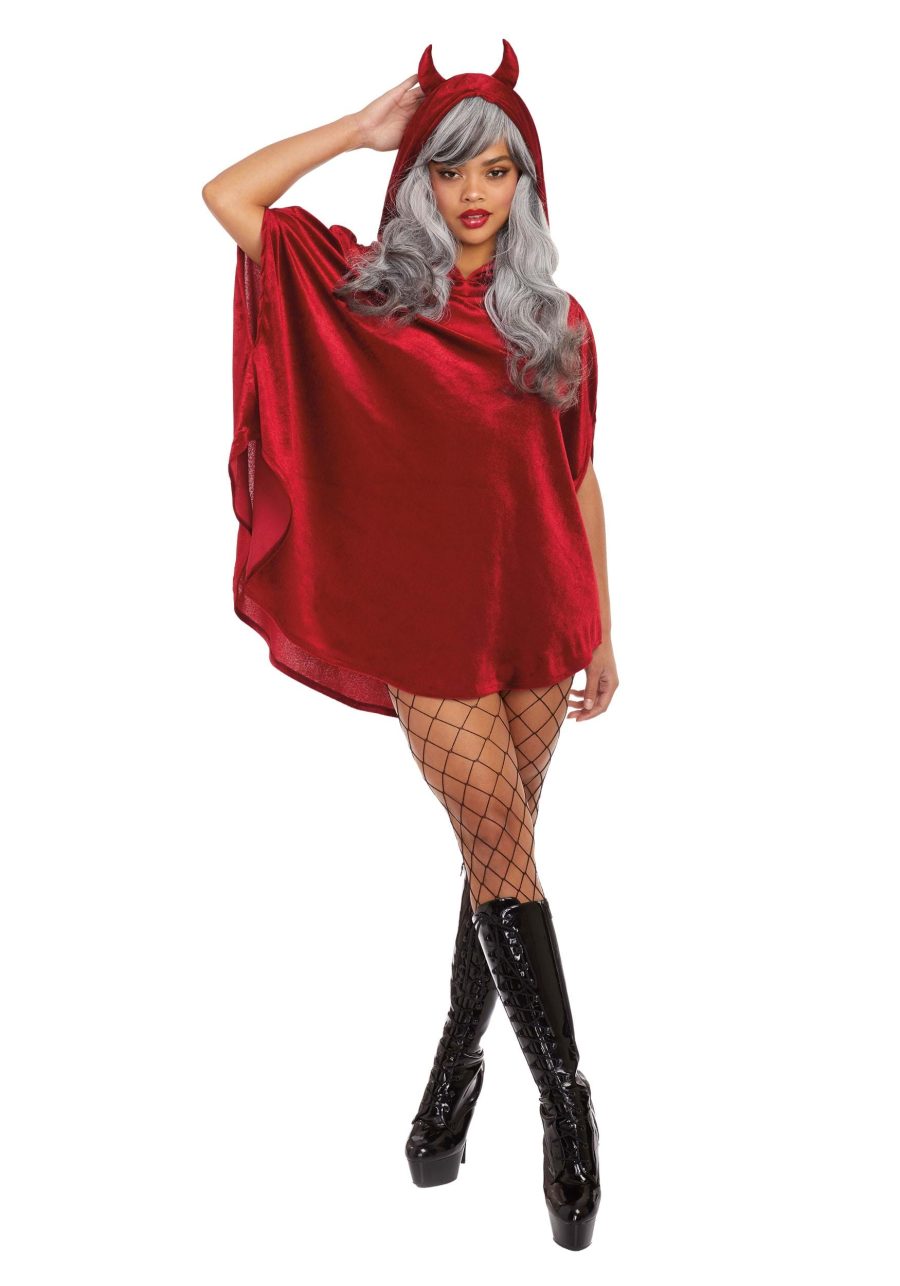 Plus Size Women's Devil Poncho