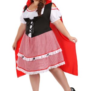 Plus Size Women's Knee Length Red Riding Hood Costume