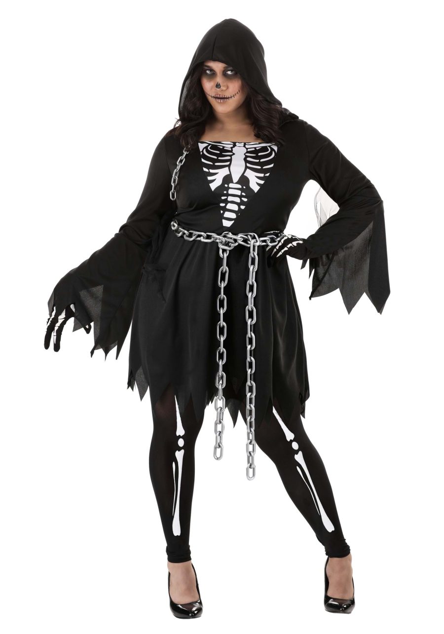 Plus Sized Death Costume Dress for Women