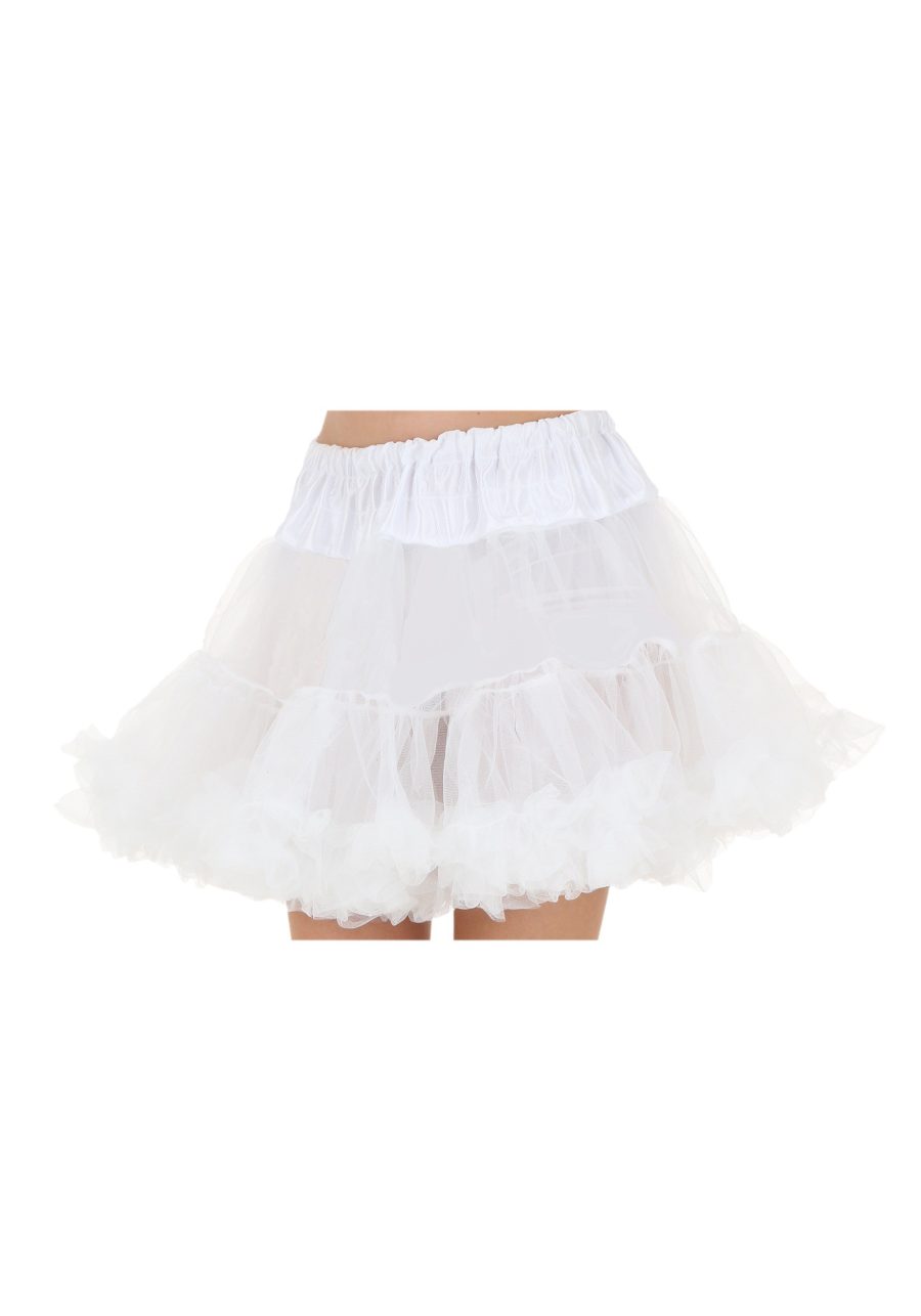 Plus White Petticoat for Women