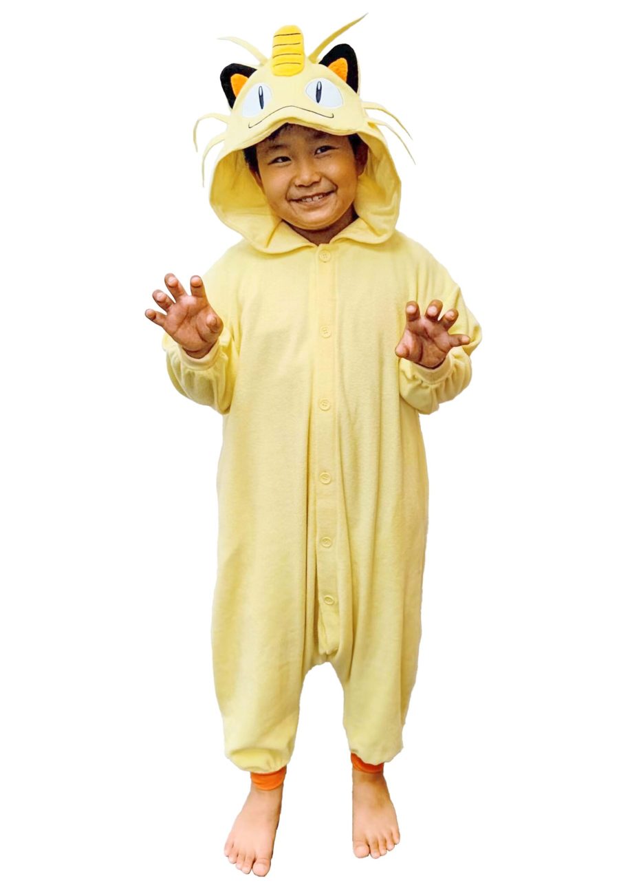 Pokemon Meowth Kid's Kigurumi Costume