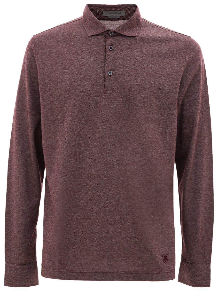 Polo Corneliani Long Sleeved Purple