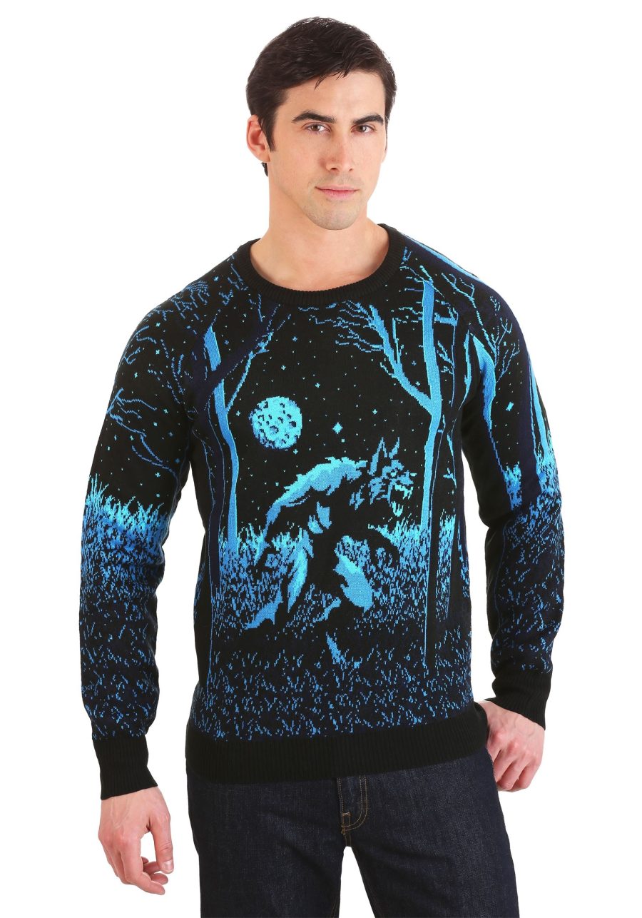 Prowling Werewolf Ugly Halloween Sweater