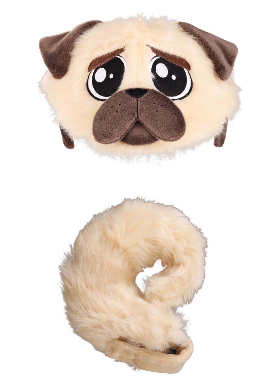 Pug Plush Headband & Tail Accessory Kit