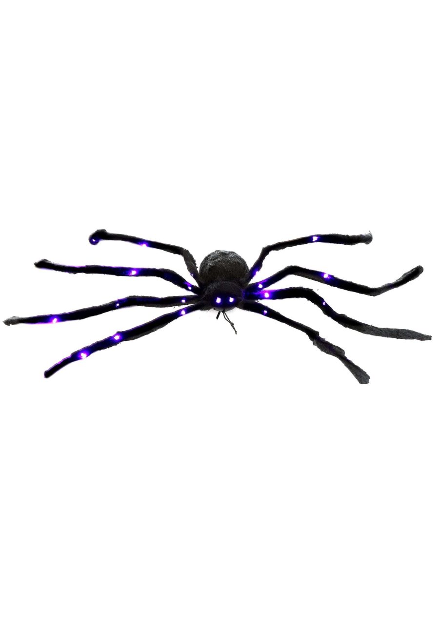 Purple Light Up Spider Decoration