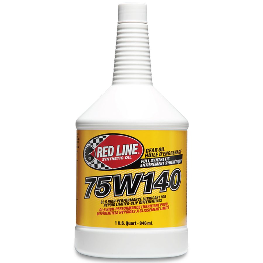 RED LINE 57914 75W140 GL-5 Synthetic Gear Oil for Hypoid Limited Slip Differentials - 1 Quart